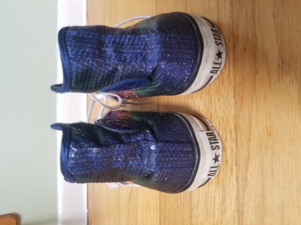 Converse High Tops **RARE** Rainbow Sequin - Picture 4 of 5